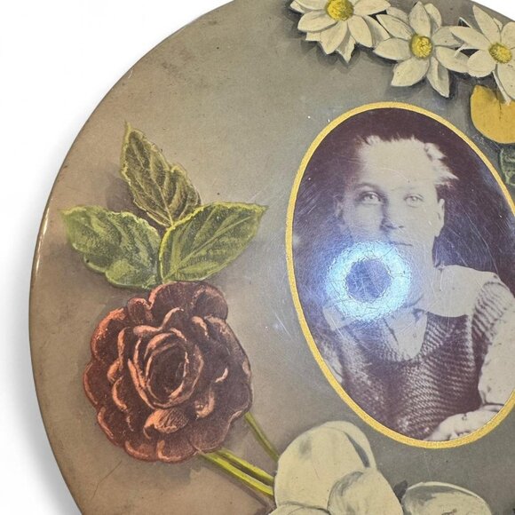 VTG Celluloid Photo Tin/Plate Ornate Frame Easel - Picture 4 of 5